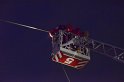 Einsatz BF Hoehenretter Koelner Seilbahn Hoehe Zoobruecke P2323